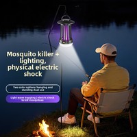Lampe anti-moustiques portable sans fil rechargeable, piège à insectes UV 365nm, piège à mouches, lanterne suspendue pour camping et terrasse extérieure