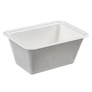 Customized <b>Disposable</b> Sugarcane Bagasse 1000Ml Square Lunch Boxes for Takeout & Outdoor <b>Barbecue</b> - Product Image 4