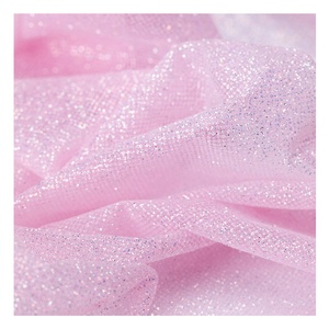 Đám Cưới Long Lanh Váy Vải Chất Liệu Trước Thiết Kế Sáng Bóng Cô Dâu Thêu Ren Vải Polyester Sáng Bóng Lưới Ren Vải - Product Image 1