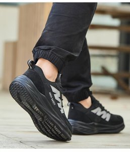 Chaussures de sécurité à embout en acier à bout large, adaptées aux pieds larges, chaussures de travail d'été, nouveau design, chaussures de sport légères avec semelle en EVA - Product Image 5