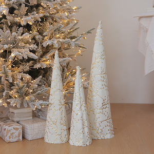 Nuove Decorazioni Natalizie in Tessuto, Set di Tre Pezzi con Albero di Natale Bianco, Campana a Forma di Alce, Campana per Albero di Natale Made in China - Product Image 3