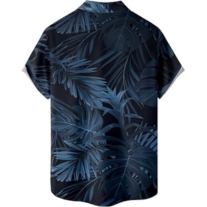 Camisas Hawaianas de Manga Corta Holgadas para Hombre con Logotipo Personalizado ODM, Transpirables, Casuales, con Cuello Mao - Product Image 2