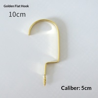 Crochets plats en nickel perlé, crochets longs en acier inoxydable, crochets de suspension pour vêtements noirs/argentés/dorés pour magasins de vêtements, vente en gros