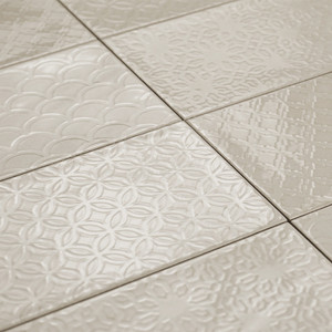Piastrella Decorativa Camden 12x24 Pollici, Bianco Opaco con Motivo a Reticolo, Piastrella da Parete - Product Image 6
