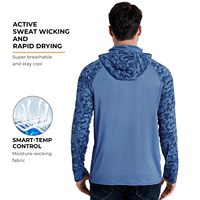 Sudadera con Capucha de Manga Larga para Hombre con Protección Solar UPF 50, Malla Transpirable y Absorción de Humedad para Pesca y Caza, con Logotipo Personalizado