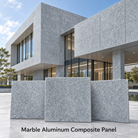 Panneau composite en aluminium marbré revêtu de PVDF de 4 mm, 4x8 pieds, veiné brun, pour la décoration des murs extérieurs de villas