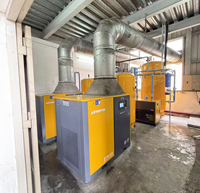 Compresseur d'air BAOSI Airend 500 Cfm Faible bruit 110KW 150HP 12 Bar Compresseur d'air à vis à vitesse fixe avec sécheur d'air