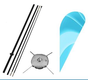 ธงรูปหยดน้ำตาพร้อมชุดเสาธงไฟเบอร์กลาสฐานหนามธงรูปธงชายหาดบินได้ตามต้องการ - Product Image 1