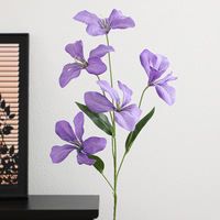 Peinture à l'huile artistique, orchidée flamboyante, fleurs artificielles, bouquet de mariage, arrangement en vase en soie rose, décoration de la maison, plantes artificielles