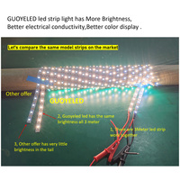 5V 2835 bricolage module de commutation en continu sans pôle câble usb led bande gradateur tactile