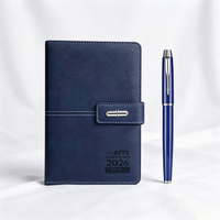 Ensemble cadeau de carnet de notes A5 personnalisé avec couverture rigide en cuir PU de luxe, papeterie incluant un stylo imprimé avec logo personnalisé, journal, agenda