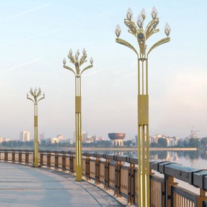 Lampadaire extérieur Yulan <span class=keywords><strong>Magnolia</strong></span>, design personnalisé, acier haute résistance, pour place publique, parc, zone urbaine - Product Image 6