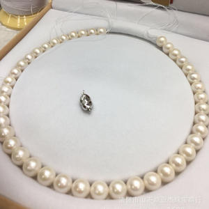 สร้อยคอมุกเงินแท้ 925 ขนาด 9-11 มม. พร้อมตัวล็อคเงิน สไตล์ฝรั่งเศสย้อนยุค ใช้ได้ทุกฤดู เหมาะสำหรับผู้หญิง ขายส่ง - Product Image 2