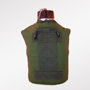 DF Outdoor Humting Camping Adventure 1.3L US Camping Aluminium <b>Water</b> <b>Bottle</b> Canteen with Canvas Pouch or with <b>Straps</b> - Product Image 5