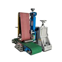 Moteur d'entraînement à courroie plate multifonction pour ponceuse à bande, pour le débavurage, le polissage et le rectification de surfaces métalliques (Grains P80-P400, 1-5 m/min)