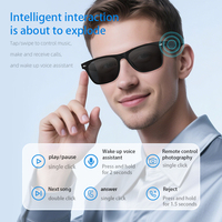 Lunettes intelligentes avec assistant IA, commande vocale, étanches IP65, double batterie, lunettes de soleil