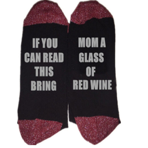 Venta caliente Unisex si usted puede leer este traer <span class=keywords><strong>Me</strong></span> <span class=keywords><strong>vino</strong></span> cerveza café redondo de algodón Calcetines - Product Image 2