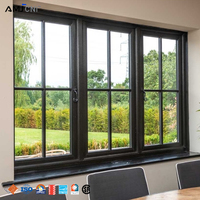 Puerta y Ventana de Aluminio AMJ Resistentes a Huracanes, con Rotura de Puente Térmico, Doble Acristalamiento, Vidrio Templado, Ventanas Abatibles de Aluminio