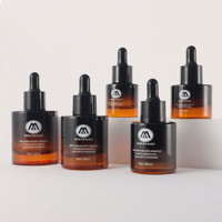 Cône ovale irrégulier 30ml corps huile essentielle sérum bouteille givré personnalisé rose carré ambre oeil verre flacon compte-gouttes fabricants