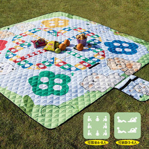 Alfombra de Picnic Rectangular Yisidan con Diseño de Oso de Dibujos Animados, Alfombra Impermeable para Acampar al Aire Libre, Ideal para Picnics Familiares - Product Image 1