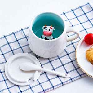 Tazze da caffè in ceramica animale 3D nuova vendita calda grande capacità di regali per amici bambini ragazze ragazzi coppie festa festa decorazione - Product Image 3