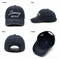 Casquette de baseball personnalisée style Boston, effet vieilli, 6 panneaux, réglable, brodée, type Dad Hat, vente en gros, faible MOQ