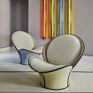 เก้าอี้พักผ่อนดีไซน์หรูสไตล์มินิมอลอิตาลี <span class=keywords><strong>BeBa</strong></span> สำหรับห้องนั่งเล่น ล็อบบี้โรงแรม ทำจากไฟเบอร์กลาสหุ้มกำมะหยี่ รูปทรงดอกไม้ - Product Image 6