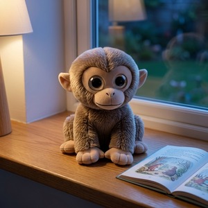 Simpatico Peluche a Forma di <span class=keywords><strong>Scimmietta</strong></span>, Pupazzo di Alta Qualità Ispirato ai Safari nella Giungla, Regalo di Compleanno Ideale per Bambini - Product Image 4