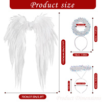 Tous les âges Deux Taille Organza Tissu Ailes Halloween Carnaval Ailes Deluxe Costume Ailes d'ange pour Cosplay Events Halloween Parties