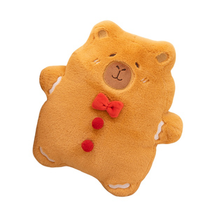 Vente en gros de cadeaux de Noël, peluche super douce Capybara, bonhomme en pain d'épices, animal en peluche brodé, décoration de Noël pour la maison, canapé - Product Image 1