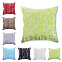 Housse de coussin 3D rayée moderne et élégante 43*43cm, douce, décorative pour la maison, motif dôme, doré/argenté, 1 pièce, taie d'oreiller personnalisée pour canapé