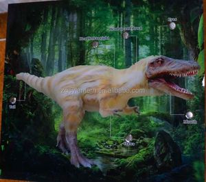 Modèle de dinosaure T-Rex juvénile animatronique à plumes grandeur nature pour exposition et décoration de parc à thème - Product Image 3