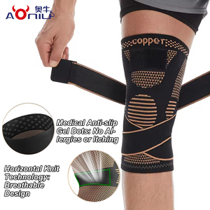 Genouillères de sport en Spandex pour le basketball, respirantes, confortables, réduisant la pression, avec fermeture à enfiler, vente en gros, personnalisables - Product Image 6