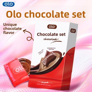 Condones <span class=keywords><strong>OLO</strong></span> con Sabor a Chocolate al por Mayor, Ultrafinos, de Larga Duración, con Ácido Hialurónico, Modelo 001, Efecto Retardante, Anticonceptivos, 10 Unidades - Product Image 2