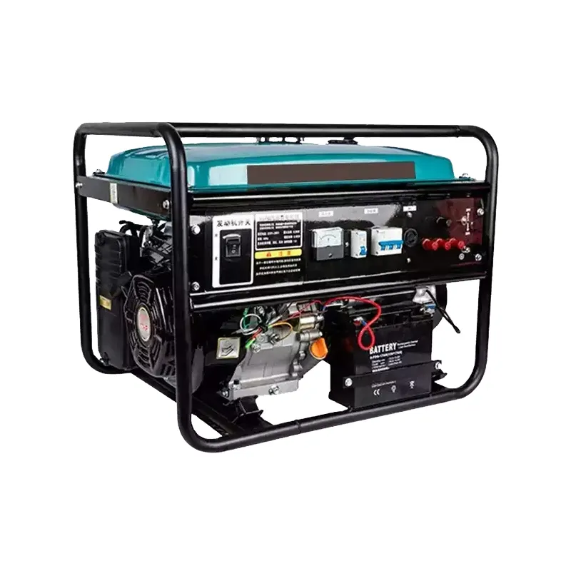 SUYEEGO Generator bensin portabel, Generator listrik portabel 3kw 5kW 110V 220V dengan pegangan dan roda 3000w 50Hz untuk rumah