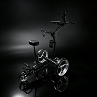 Chariot de golf de luxe avec télécommande et roues réglables pour une stabilité latérale accrue sur les pentes raides