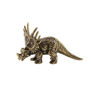 Katı bronz ejderha tritritops heykeli dinozor oyuncak pirinç süsler ekran el sanatları. - Product Image 1