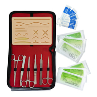 Kit complet d'entraînement à la suture avec coussinet en silicone, ensemble de formation à la suture chirurgicale pour les études médicales et la formation esthétique