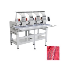 Haute vitesse stable professionnel multi aiguille serviette plate vêtements t-shirt casquette chapeau machine à coudre machine à broder 4 tête