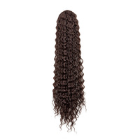 Perruque en filet réglable pour femme, style européen et américain, avec cordon de serrage, boucles profondes, tresses, en soie haute température, fabriquée à la machine
