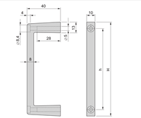 Poignée avant ZSTC C-BOX MultipacPRO, monobloc, largeur 10 mm, 2U 20860-257 20860257