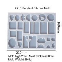 Rectangle Géométrie Boucles D'oreilles Collier Pendentif Bijoux Silicone Moule DIY Cristal Silicone Moule pour Résine À La Main Bijoux Moules