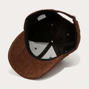 Gorra de béisbol coreana de pana con letras bordadas para hombre y mujer, nueva colección - Product Image 5