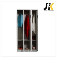 Casier métallique haut à 3 portes, solution de rangement commerciale, casier de luxe pour salle de sport, armoire à serviettes pour employés avec serrures individuelles