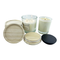 Vente en gros de couvercles en bois personnalisés avec logo accepté, avec joint en silicone pour bocal en verre