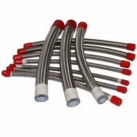 Tuyau hydraulique SAE 100R14 en acier inoxydable tressé, tuyaux en PTFE résistants aux produits chimiques, basse pression et vide, fluide à base de pétrole