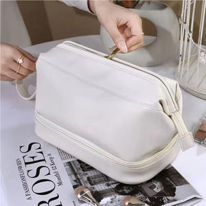 Trousse de Maquillage et de Toilette Portable Double Couche à Fermeture Éclair Grande Capacité pour Voyage – Vente en Gros - Product Image 2