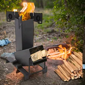 Holzofen im Freien faltbar kompakter tragbarer Mini-Holzofen Raketenofen Campingöfen