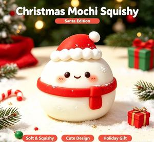 Cadeau de Noël Mochi Squishy Père Noël Grand Cadeau Musical Dessin Animé Anti-Stress à Presser Jouet à Rebond Lent - Product Image 6