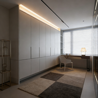 Meuble de rangement moderne en bois massif personnalisé avec tiroirs pour dressing et chambre à coucher
